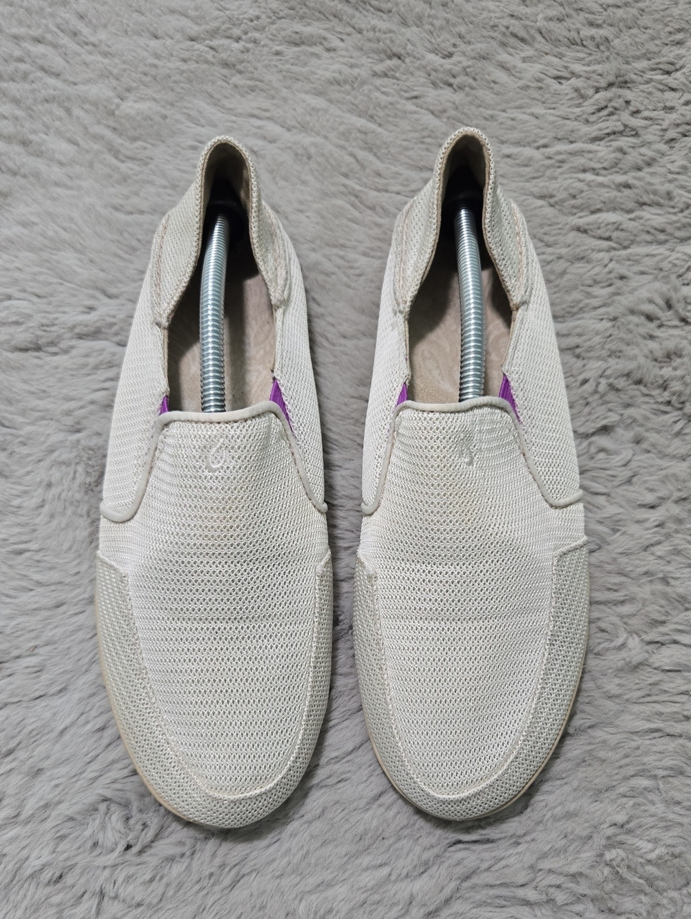 OluKai Women's Waialua Mesh slip-on shoes in a "Bone White size